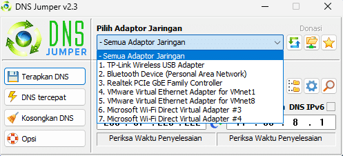 DNS Jumper Fitur Custom