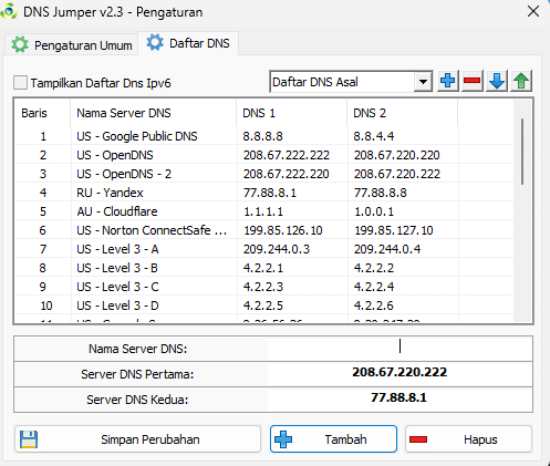 DNS Jumper Untuk Windows Download