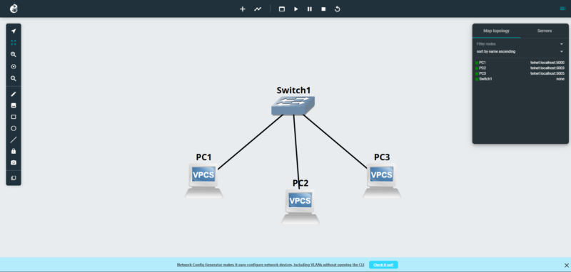 Lab jaringan virtual menggunakan GNS3 untuk pembelajaran