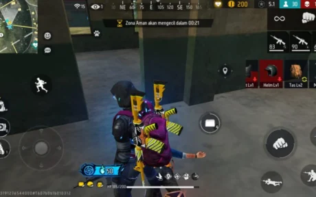 Tampilan Karakter FF sedang farming