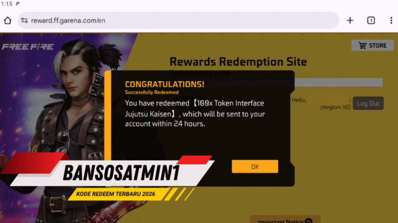 semua kode redeem FF terbaru 2026 aktif