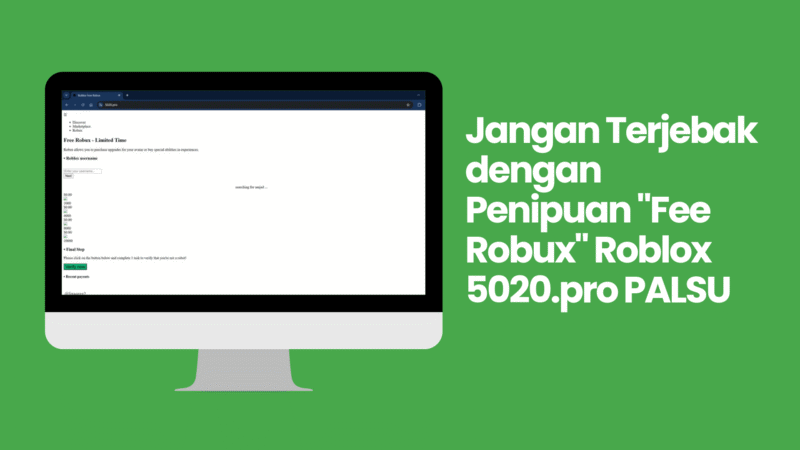 Gambaran Umum Penipuan Robux 5020.pro