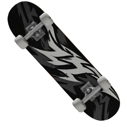Black and White Graphic Skateboard