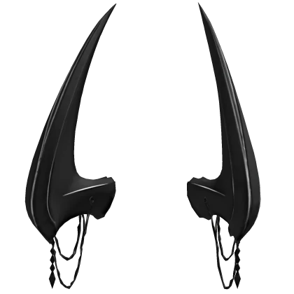 Black Fallen Angel Horns