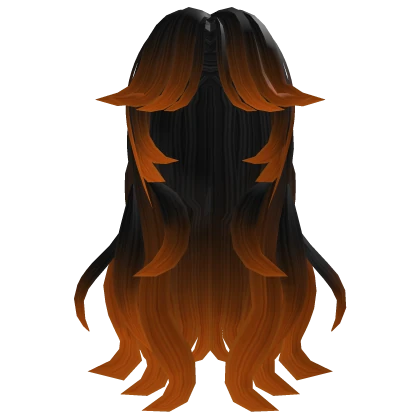 Black Orange Wavy Halloween Hair