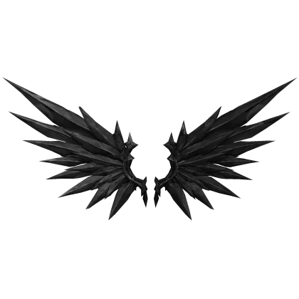Black Spiky Stone Wings