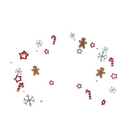 Christmas Aura with Snowflakes and Gingerbread