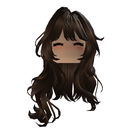 Cute Long Wavy Brown Hair With Blush 3.0