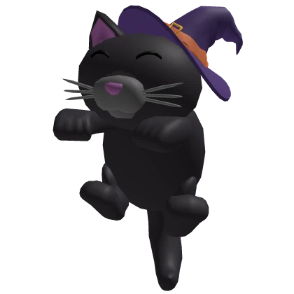 Cute Sleeping Halloween Witch Kitten