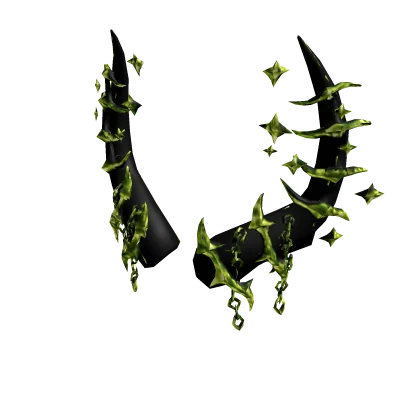 Enchanted Moss Gradient Spiked Horns
