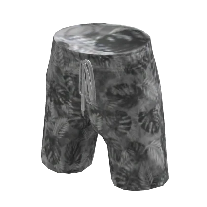 Floral Swim Trunks White