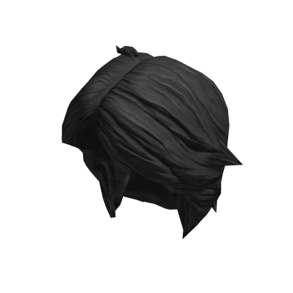 Medium Middle Part Black, aksesori rambut gratis di katalog Roblox