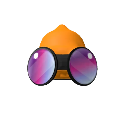 Orange Beanie with Goggles