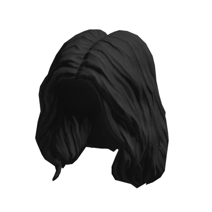 Wavy Middle Part Black, aksesori rambut gratis di katalog Roblox